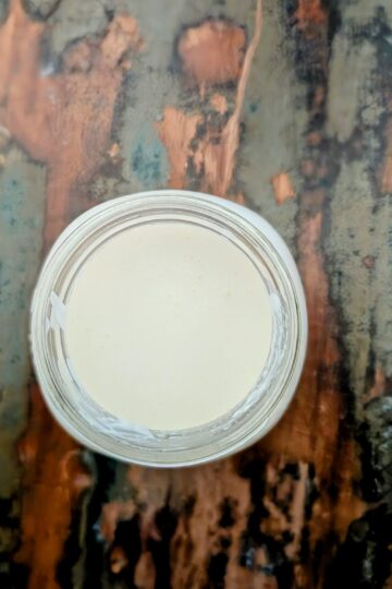 Homemade sour cream in my mason jar